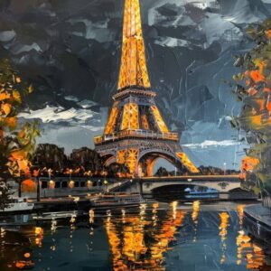 Ảnh Tháp Eiffel Về Đêm EF02