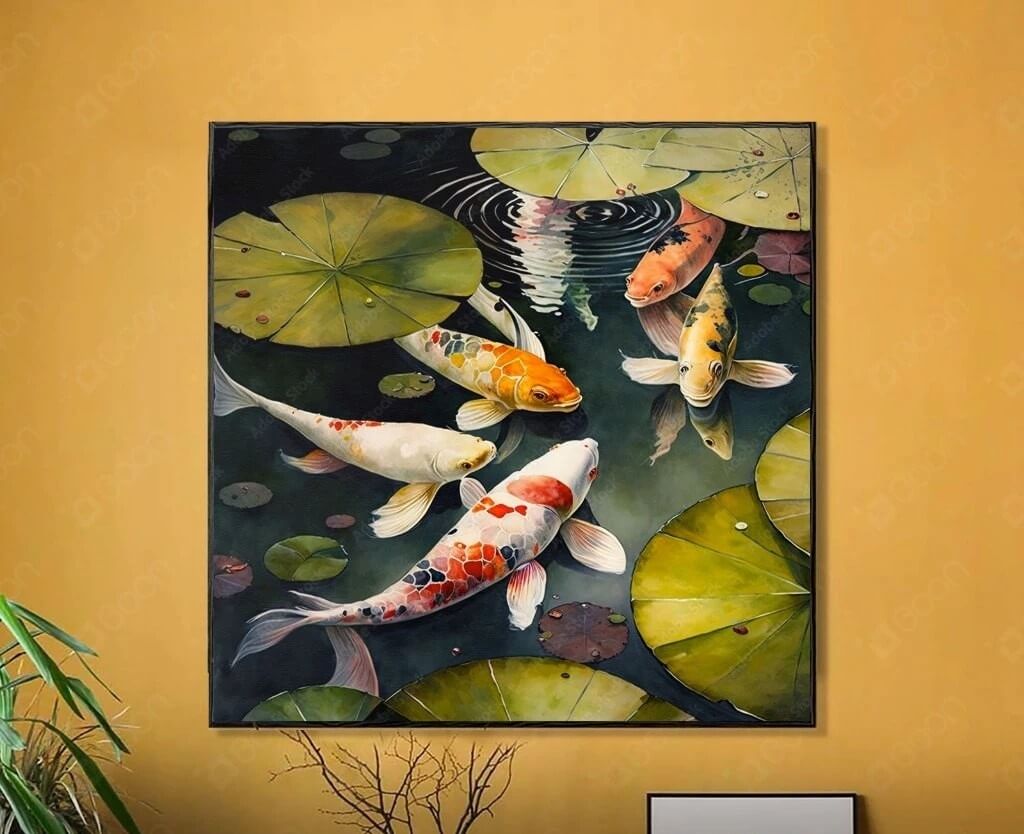 Bí Ẩn Tranh Cá Chép Hoa Sen Hợp Với Tuổi Nào 2025 ? 