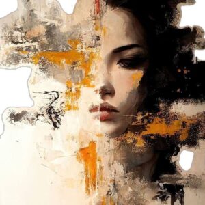 Hình Vẽ Cô Gái Trắng Đen - CG01