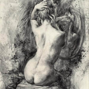 Hình Vẽ Cô Gái Trắng Đen - CG01