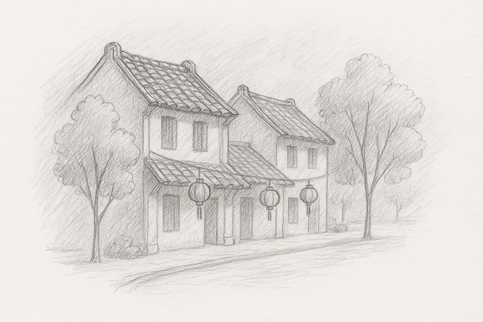 Hướng Dẫn Vẽ Phố Cổ Hà Nội Đơn Giản Cho Người Mới Bắt Đầu (Cực dễ!)