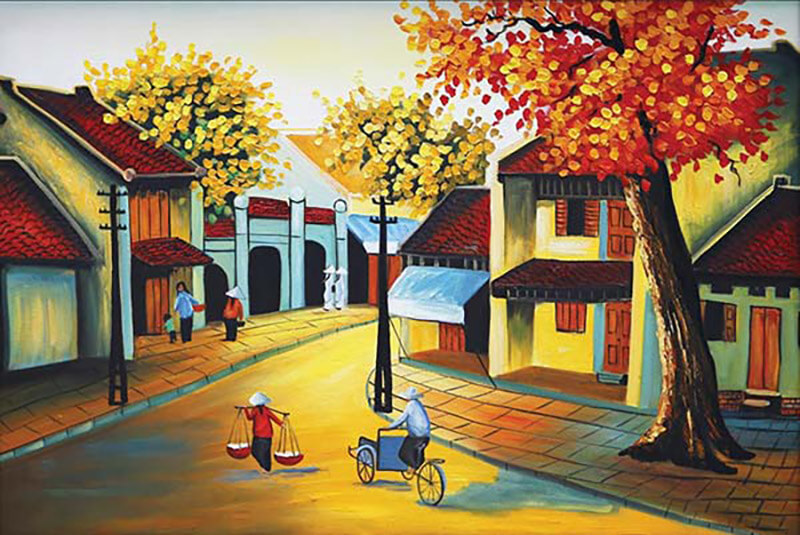Tranh Vẽ Phố Cổ Hà Nội Của Học Sinh Đẹp Nhất 2025