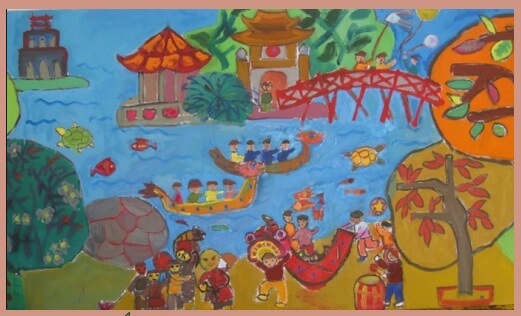 Tranh Vẽ Phố Cổ Hà Nội Của Học Sinh Đẹp Nhất 2025