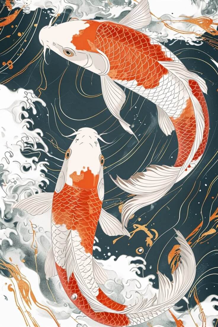 Ý Nghĩa Tranh 2 Con Cá Chép "Song Ngư Cát Hạnh"