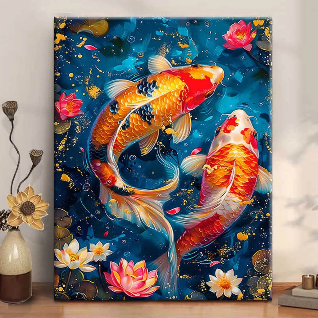 Ý Nghĩa Tranh 2 Con Cá Chép "Song Ngư Cát Hạnh"