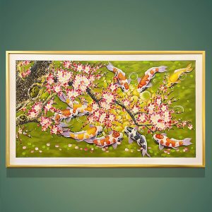 Hình Ảnh Cá Chép Hoa Sen 2025 FTS Decor