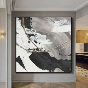 Tranh trừu tượng đen trắng FTS.04