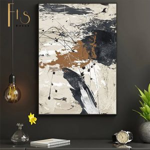 Tranh trừu tượng đen trắng FTS.05 2025 FTS Decor