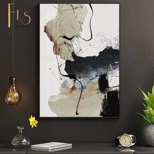Tranh trừu tượng đen trắng FTS.06 2025 FTS Decor