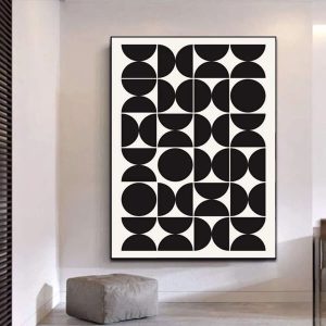 Tranh trừu tượng đen trắng FTS.07 2025 FTS Decor