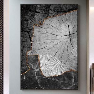 Tranh trừu tượng đen trắng FTS.08 2025 FTS Decor