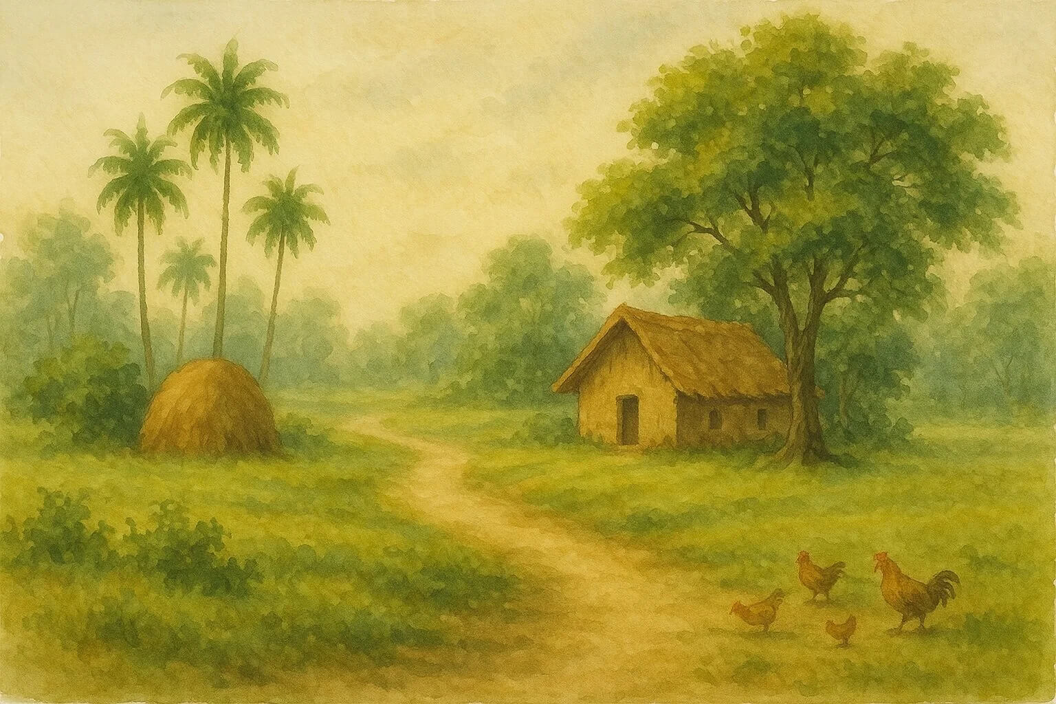 Cách Vẽ Tranh Phong Cảnh Quê Hương Bằng Màu Nước 2025 FTS Decor