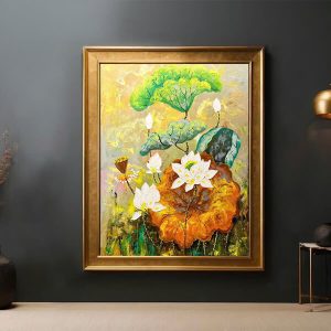 hình ảnh vẽ bông hoa sen 2025 FTS Decor